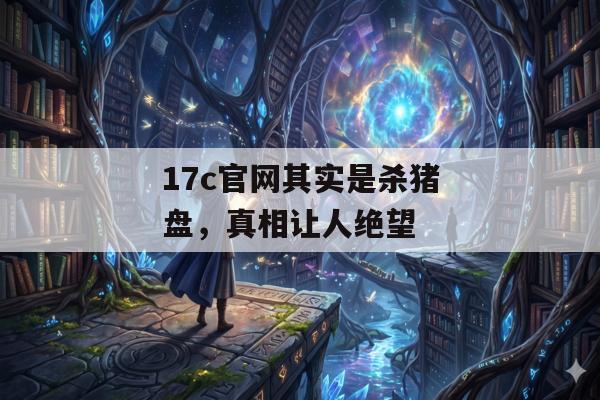 17c官网其实是杀猪盘，真相让人绝望